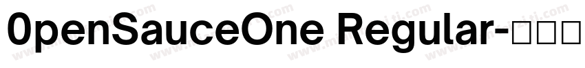 0penSauceOne Regular字体转换